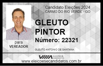 Candidato GLEUTO PINTOR 2024 - CARMO DO RIO VERDE - Eleições