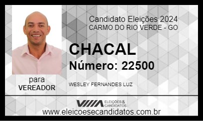 Candidato CHACAL 2024 - CARMO DO RIO VERDE - Eleições