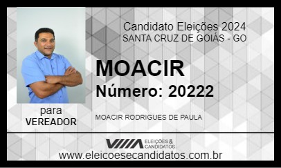 Candidato MOACIR 2024 - SANTA CRUZ DE GOIÁS - Eleições