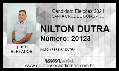 Candidato NILTON DUTRA 2024 - SANTA CRUZ DE GOIÁS - Eleições