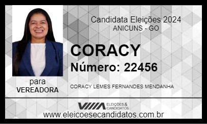 Candidato CORACY  2024 - ANICUNS - Eleições