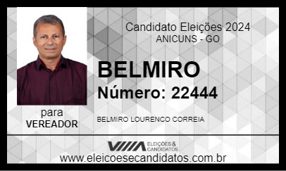 Candidato BELMIRO 2024 - ANICUNS - Eleições