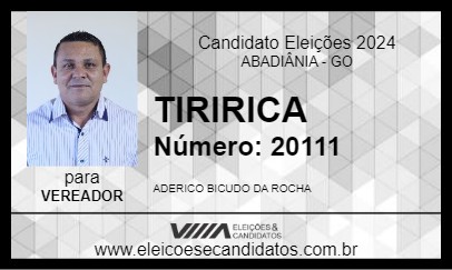 Candidato TIRIRICA 2024 - ABADIÂNIA - Eleições