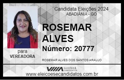 Candidato ROSEMAR ALVES 2024 - ABADIÂNIA - Eleições