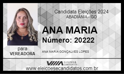 Candidato ANA MARIA 2024 - ABADIÂNIA - Eleições