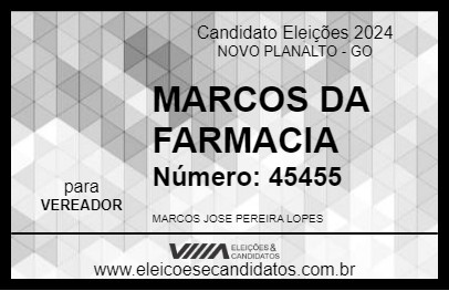 Candidato MARCOS DA FARMACIA 2024 - NOVO PLANALTO - Eleições