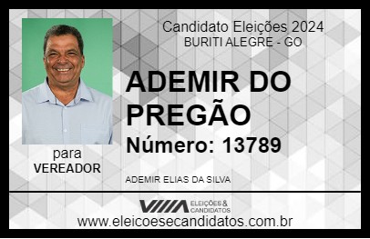 Candidato ADEMIR DO PREGÃO 2024 - BURITI ALEGRE - Eleições