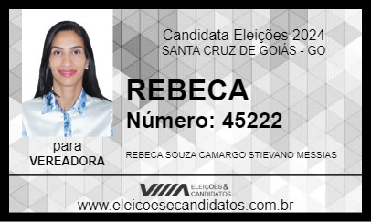 Candidato REBECA 2024 - SANTA CRUZ DE GOIÁS - Eleições