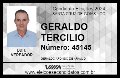 Candidato GERALDO TERCILIO 2024 - SANTA CRUZ DE GOIÁS - Eleições