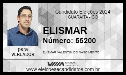 Candidato ELISMAR  2024 - GUARAÍTA - Eleições