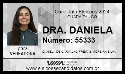 Candidato DRA. DANIELA 2024 - GUARAÍTA - Eleições