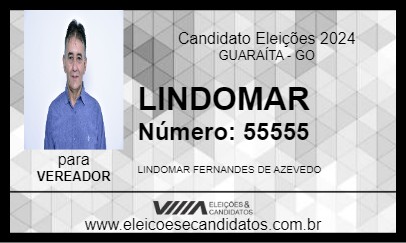 Candidato LINDOMAR 2024 - GUARAÍTA - Eleições