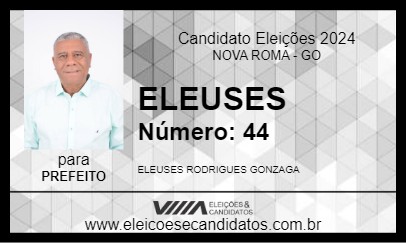 Candidato ELEUSES 2024 - NOVA ROMA - Eleições