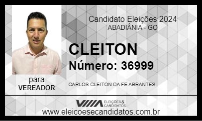 Candidato CLEITON 2024 - ABADIÂNIA - Eleições