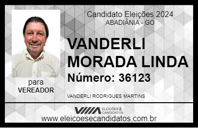 Candidato VANDERLI MORADA LINDA 2024 - ABADIÂNIA - Eleições