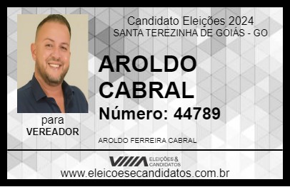 Candidato AROLDO CABRAL 2024 - SANTA TEREZINHA DE GOIÁS - Eleições