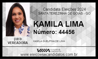 Candidato KAMILA LIMA 2024 - SANTA TEREZINHA DE GOIÁS - Eleições