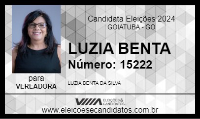 Candidato LUZIA BENTA 2024 - GOIATUBA - Eleições