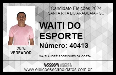 Candidato WAITI DO ESPORTE 2024 - SANTA RITA DO ARAGUAIA - Eleições