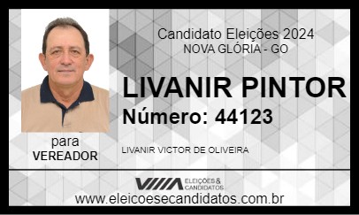 Candidato LIVANIR PINTOR 2024 - NOVA GLÓRIA - Eleições