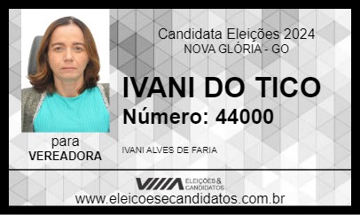 Candidato IVANI DO TICO 2024 - NOVA GLÓRIA - Eleições