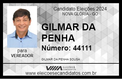 Candidato GILMAR DA PENHA 2024 - NOVA GLÓRIA - Eleições