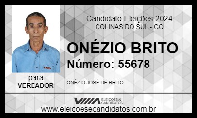 Candidato ONÉZIO BRITO 2024 - COLINAS DO SUL - Eleições