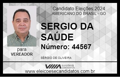 Candidato SERGIO DA SAÚDE 2024 - AMERICANO DO BRASIL - Eleições