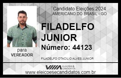 Candidato FILADELFO JUNIOR 2024 - AMERICANO DO BRASIL - Eleições