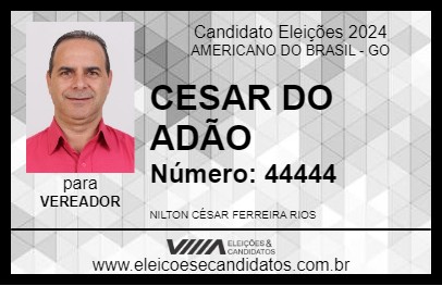 Candidato CESAR DO ADÃO 2024 - AMERICANO DO BRASIL - Eleições