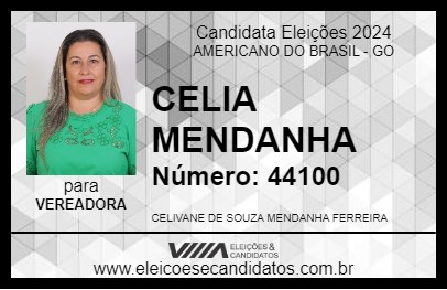 Candidato CELIA MENDANHA 2024 - AMERICANO DO BRASIL - Eleições