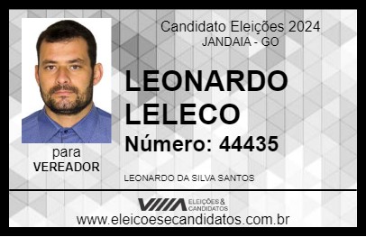 Candidato LEONARDO LELECO 2024 - JANDAIA - Eleições