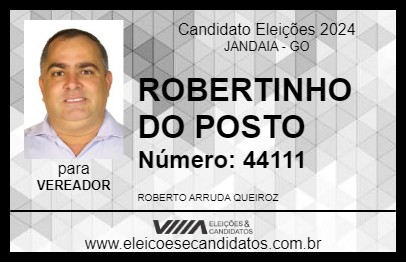 Candidato ROBERTINHO DO POSTO 2024 - JANDAIA - Eleições