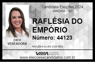 Candidato RAFLÉSIA DO EMPÓRIO 2024 - JANDAIA - Eleições