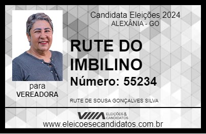 Candidato RUTE DO IMBILINO 2024 - ALEXÂNIA - Eleições