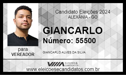 Candidato GIANCARLO 2024 - ALEXÂNIA - Eleições