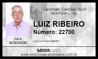 Candidato LUIZ RIBEIRO 2024 - MONTIVIDIU - Eleições