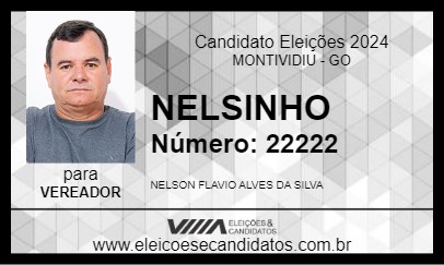 Candidato NELSINHO 2024 - MONTIVIDIU - Eleições