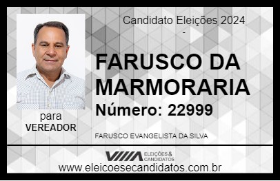 Candidato FARUSCO DA MARMORARIA 2024 - MONTIVIDIU - Eleições