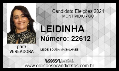 Candidato LEIDINHA 2024 - MONTIVIDIU - Eleições