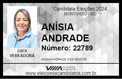 Candidato ANÍSIA ANDRADE 2024 - MONTIVIDIU - Eleições