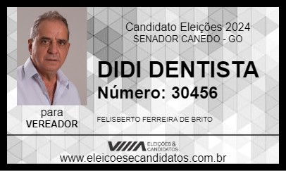 Candidato DIDI DENTISTA 2024 - SENADOR CANEDO - Eleições