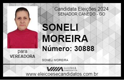 Candidato SONELI MOREIRA 2024 - SENADOR CANEDO - Eleições