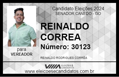 Candidato REINALDO CORREA 2024 - SENADOR CANEDO - Eleições