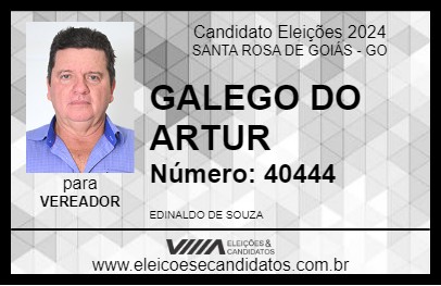 Candidato GALEGO DO ARTUR 2024 - SANTA ROSA DE GOIÁS - Eleições