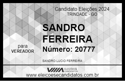 Candidato SANDRO FERREIRA 2024 - TRINDADE - Eleições