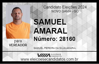 Candidato SAMUEL AMARAL 2024 - NOVO GAMA - Eleições