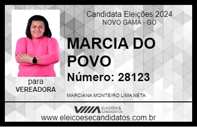 Candidato MARCIA DO POVO 2024 - NOVO GAMA - Eleições