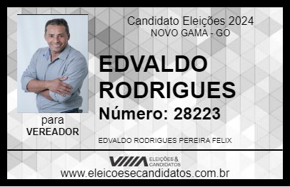 Candidato EDVALDO RODRIGUES 2024 - NOVO GAMA - Eleições