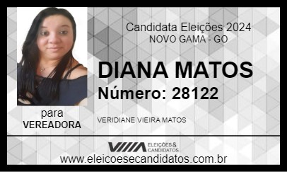 Candidato DIANA MATOS  2024 - NOVO GAMA - Eleições